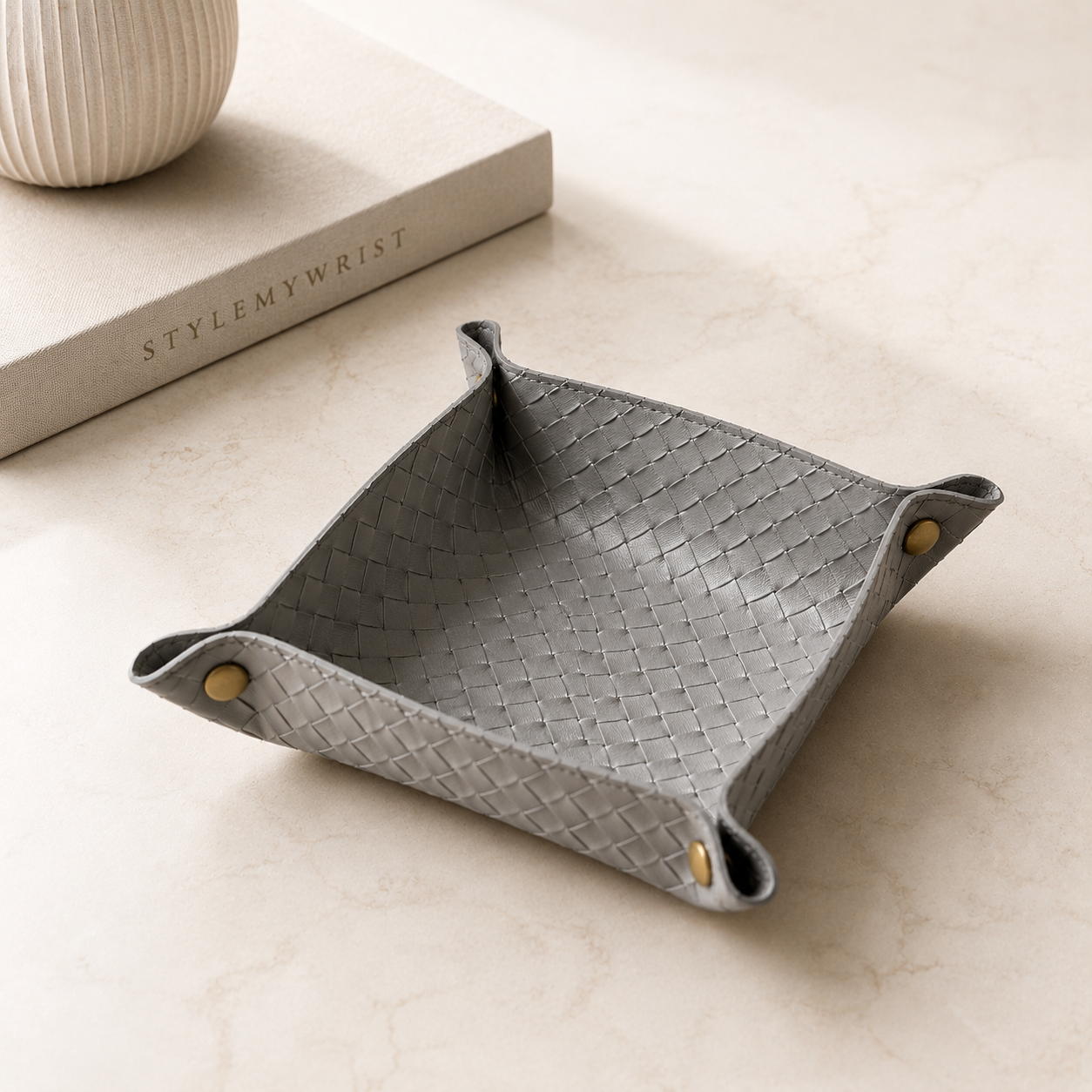 Woven Valet Tray – Premium Catchall Organizer - Multiple colors
