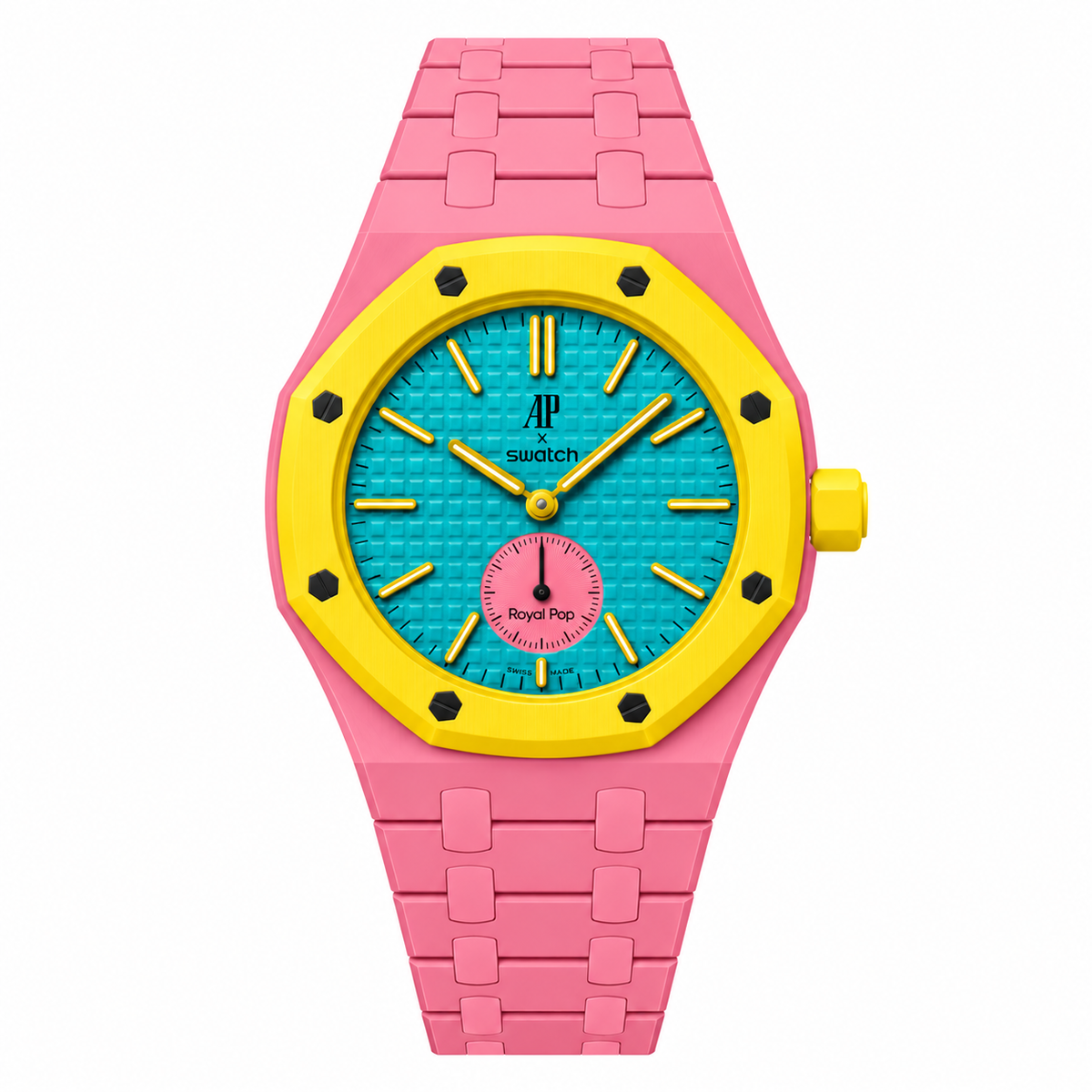 Bioceramic case and strap for AP x Swatch RoyalPop (OTG ROZ) Lightpink