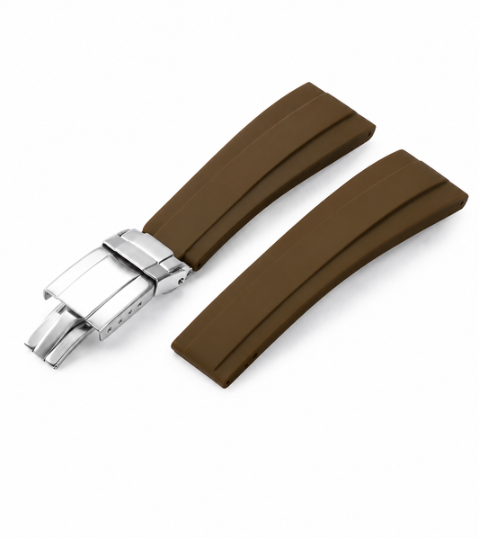 Luxury Silicone Watch Band 20mm for Rolex Submariner, Daytona, GMT & Datejust – Waterproof Strap with Deployant Clasp