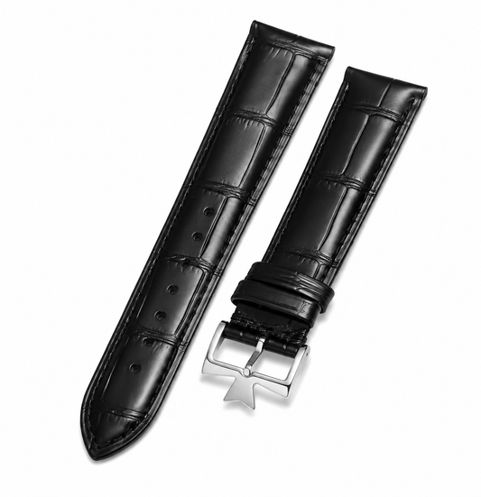 Watch Strap for Vacheron Constantin – Textured Leather Vegan Watch Band (Silver/Gold buckle)