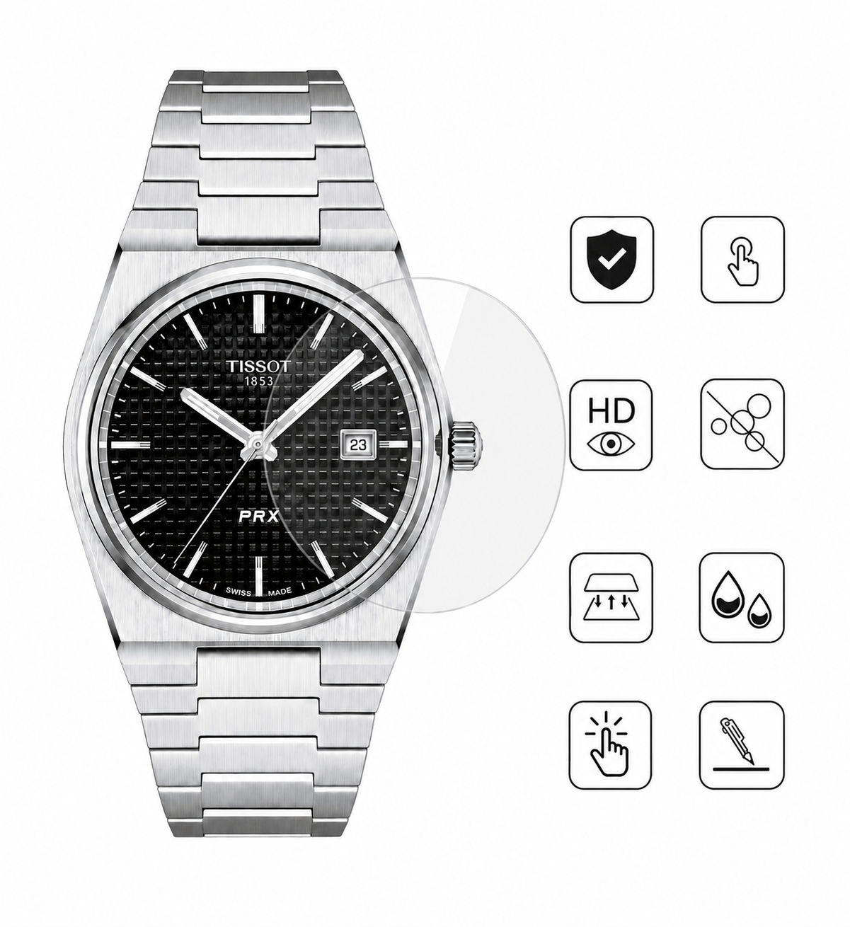 Premium Glass Screen Protector for Tissot PRX 40mm