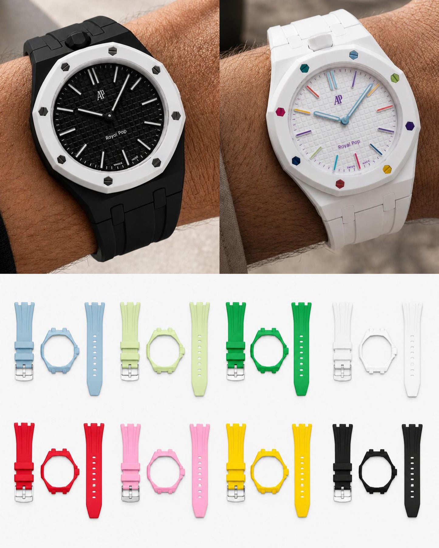 AP x Swatch Royalpop rubber strap & adapter bundle - Several colors