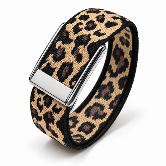Leopard Print Strap for WHOOP 5.0 & WHOOP MG – Gold, Black & Silver