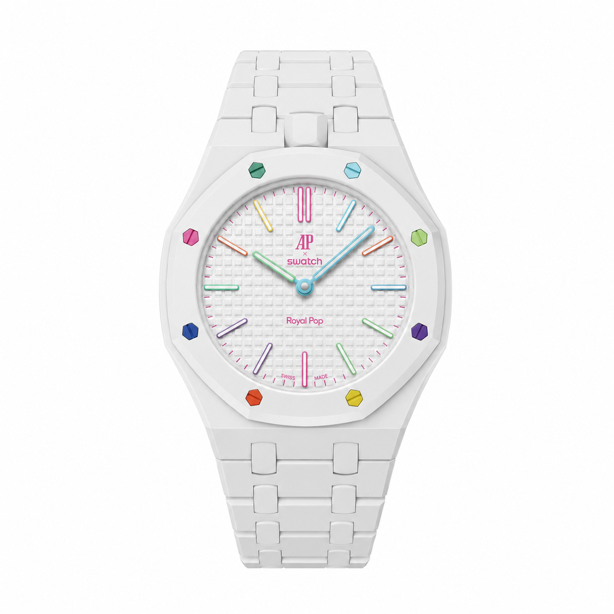 Bioceramic case and strap for AP x Swatch RoyalPop (All white)