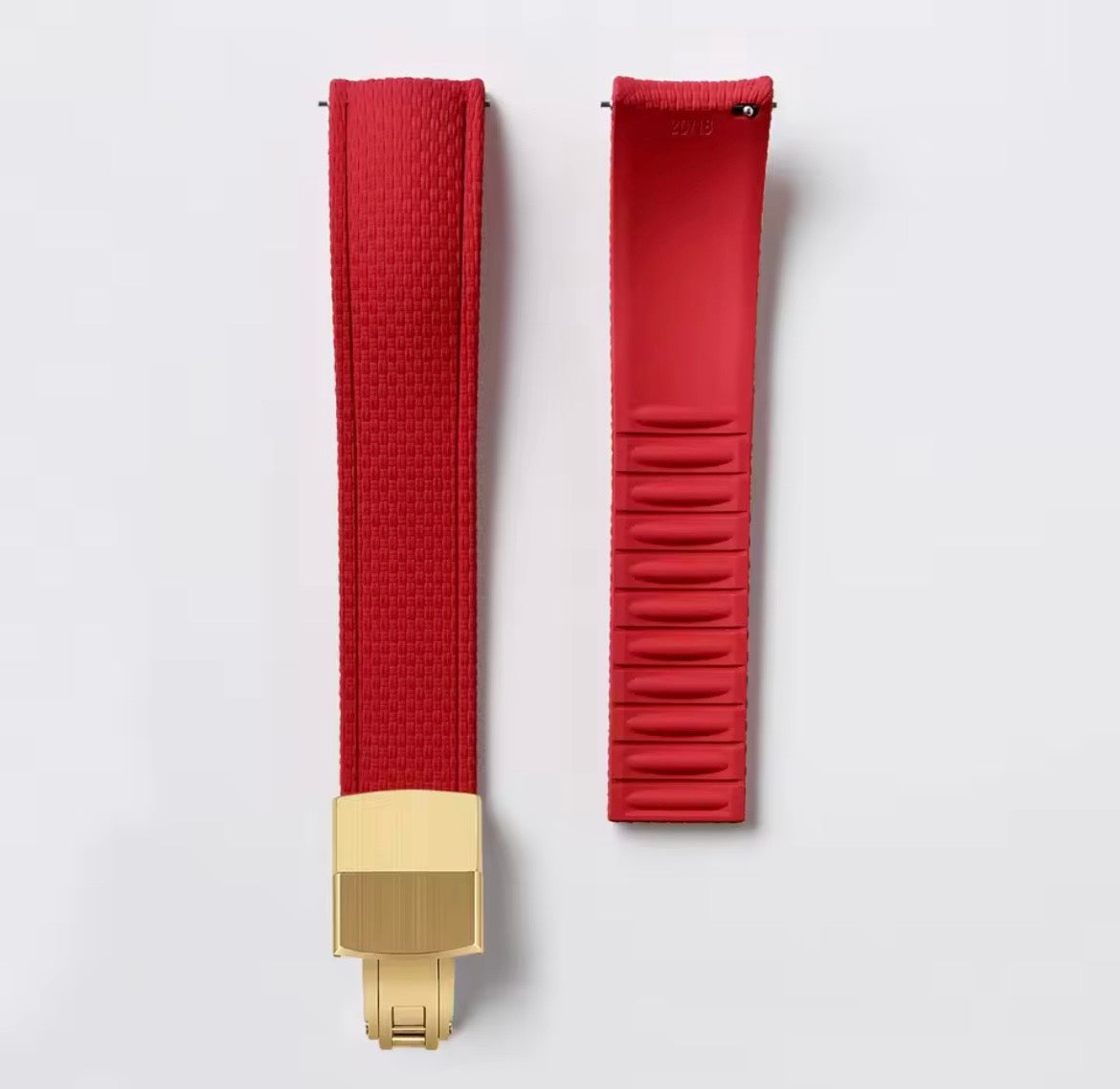 CTS FKM Rubber Watch Strap, Quick Release, Red