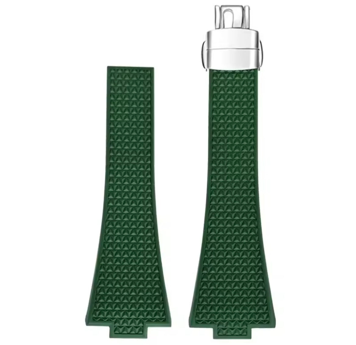 Tissot PRX Textured Rubber Watch Strap with  multiple colors Quick Release Stainless Steel (Silver) - Fits PRX 40mm