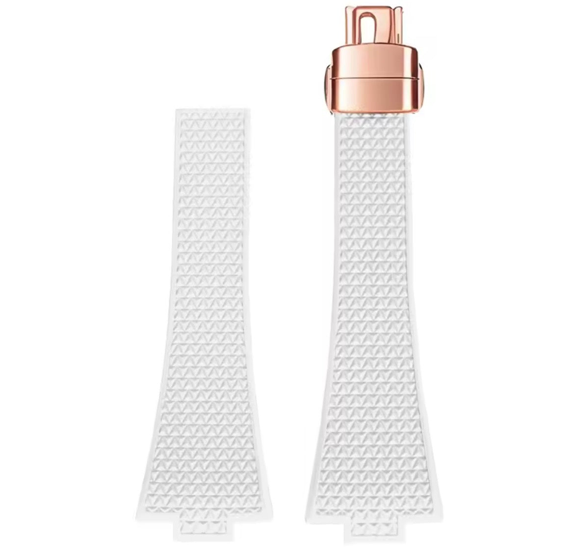 Textured Rubber Watch Strap For Tissot PRX multiple colors with Quick Release Stainless Steel (Rose) - Fits PRX 40mm
