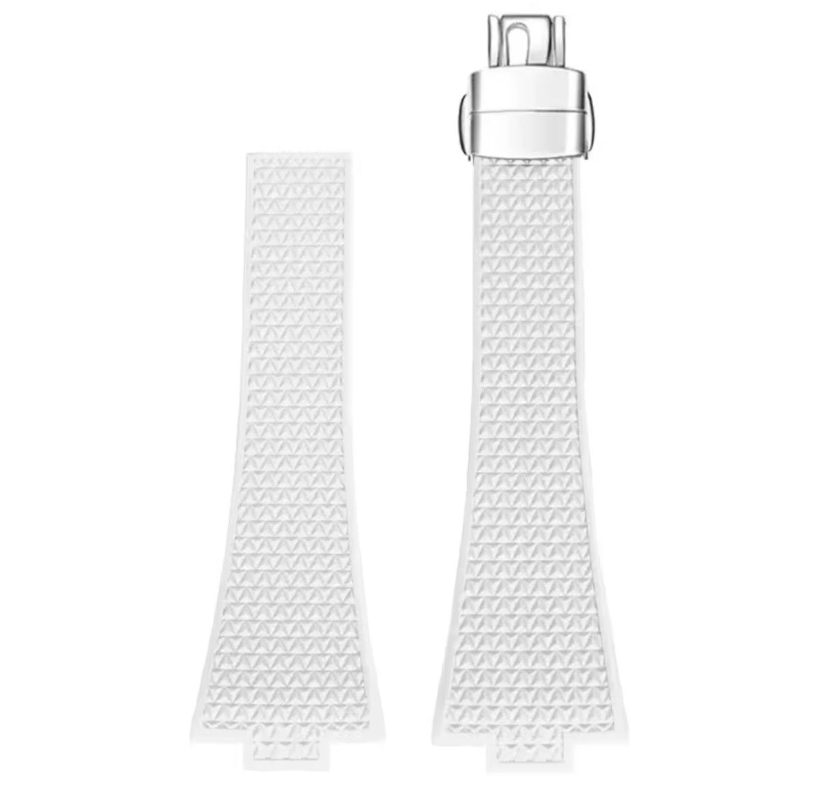 Tissot PRX Textured Rubber Watch Strap with  multiple colors Quick Release Stainless Steel (Silver) - Fits PRX 40mm
