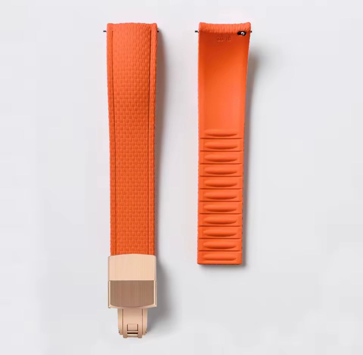 CTS FKM Rubber Watch Strap, Quick Release, Orange