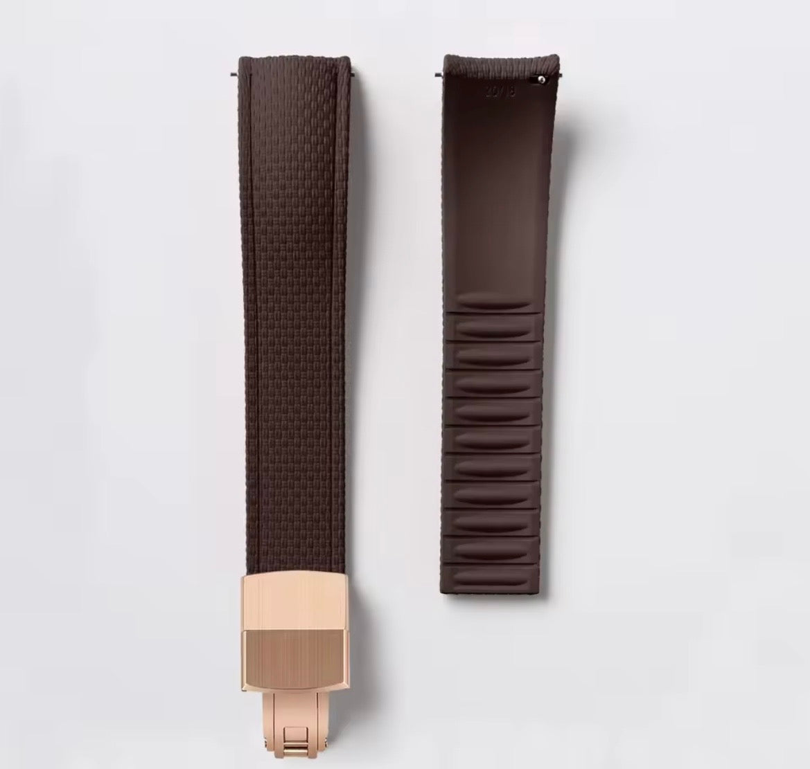 CTS FKM Rubber Watch Strap, Quick Release, Brown