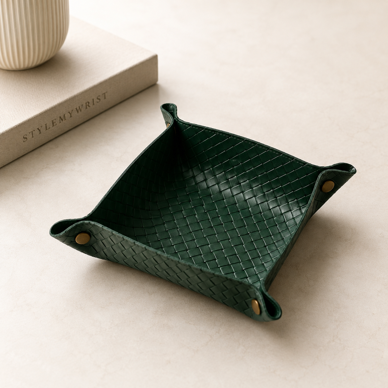 Woven Valet Tray – Premium Catchall Organizer - Multiple colors