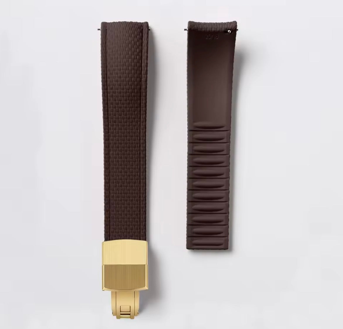 CTS FKM Rubber Watch Strap, Quick Release, Brown