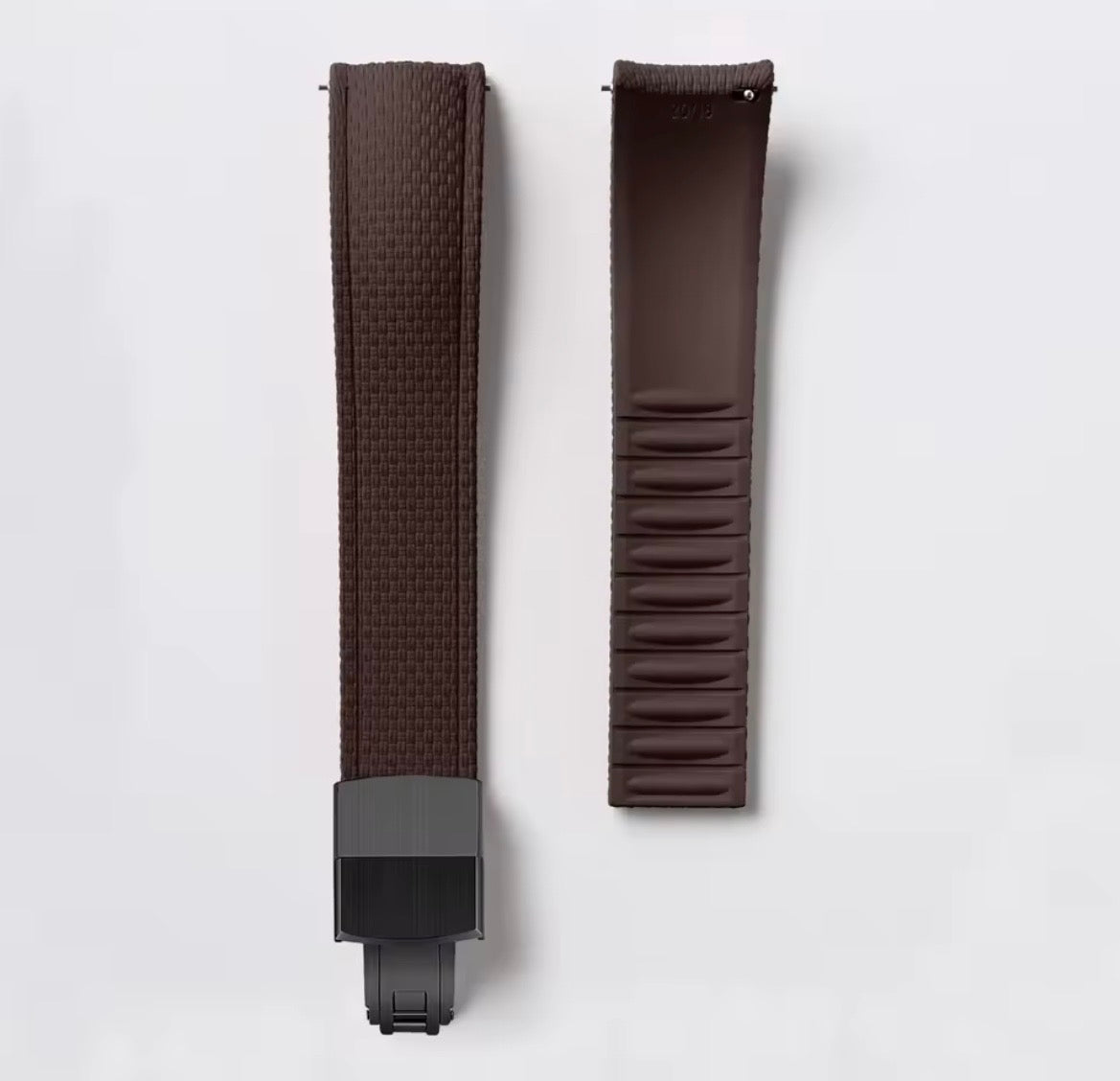 CTS FKM Rubber Watch Strap, Quick Release, Brown