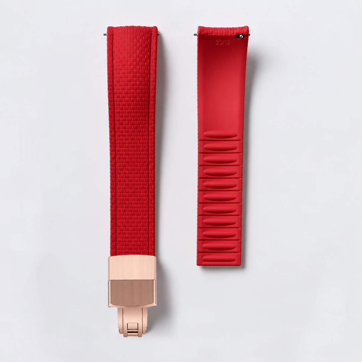 CTS FKM Rubber Watch Strap, Quick Release, Red