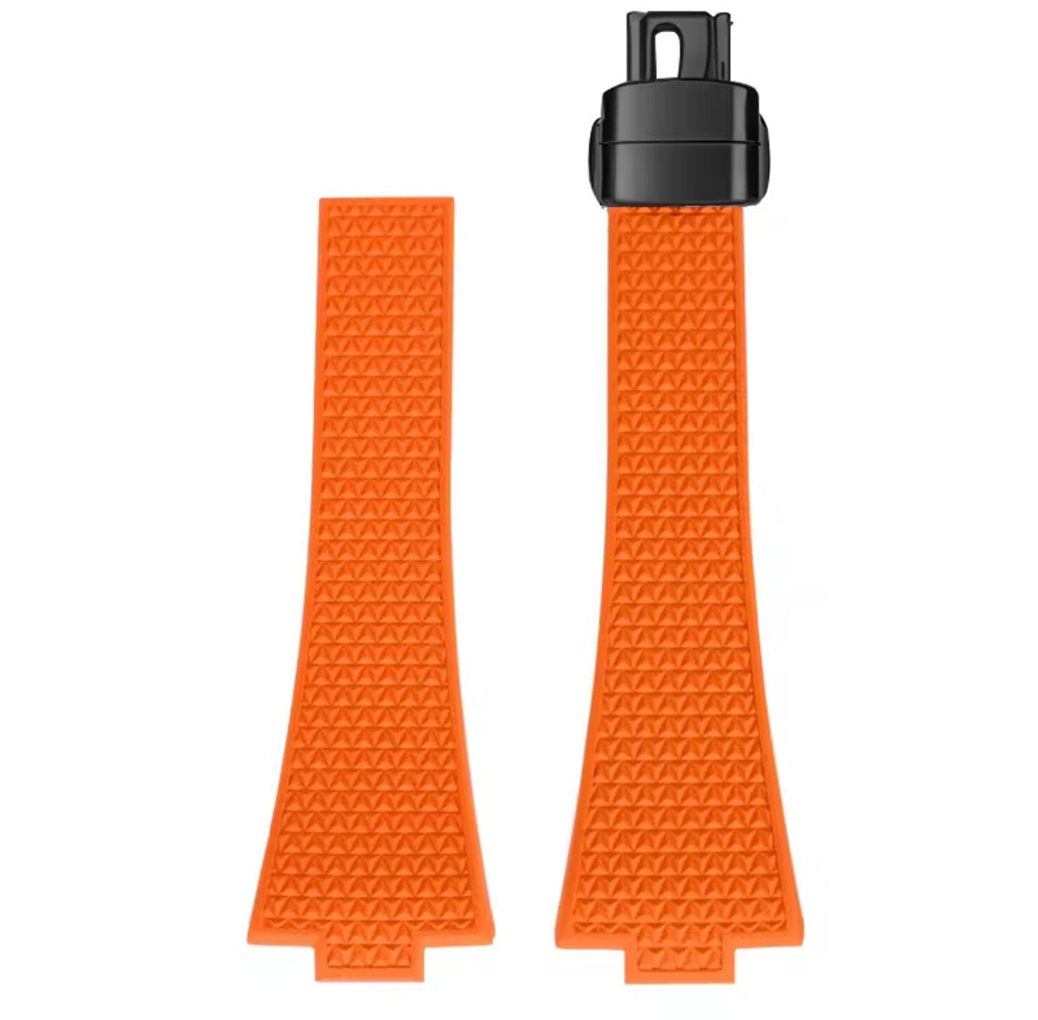 Textured Rubber Watch Strap For Tissot PRX multiple colors with Quick Release Stainless Steel (black) - Fits PRX 40mm
