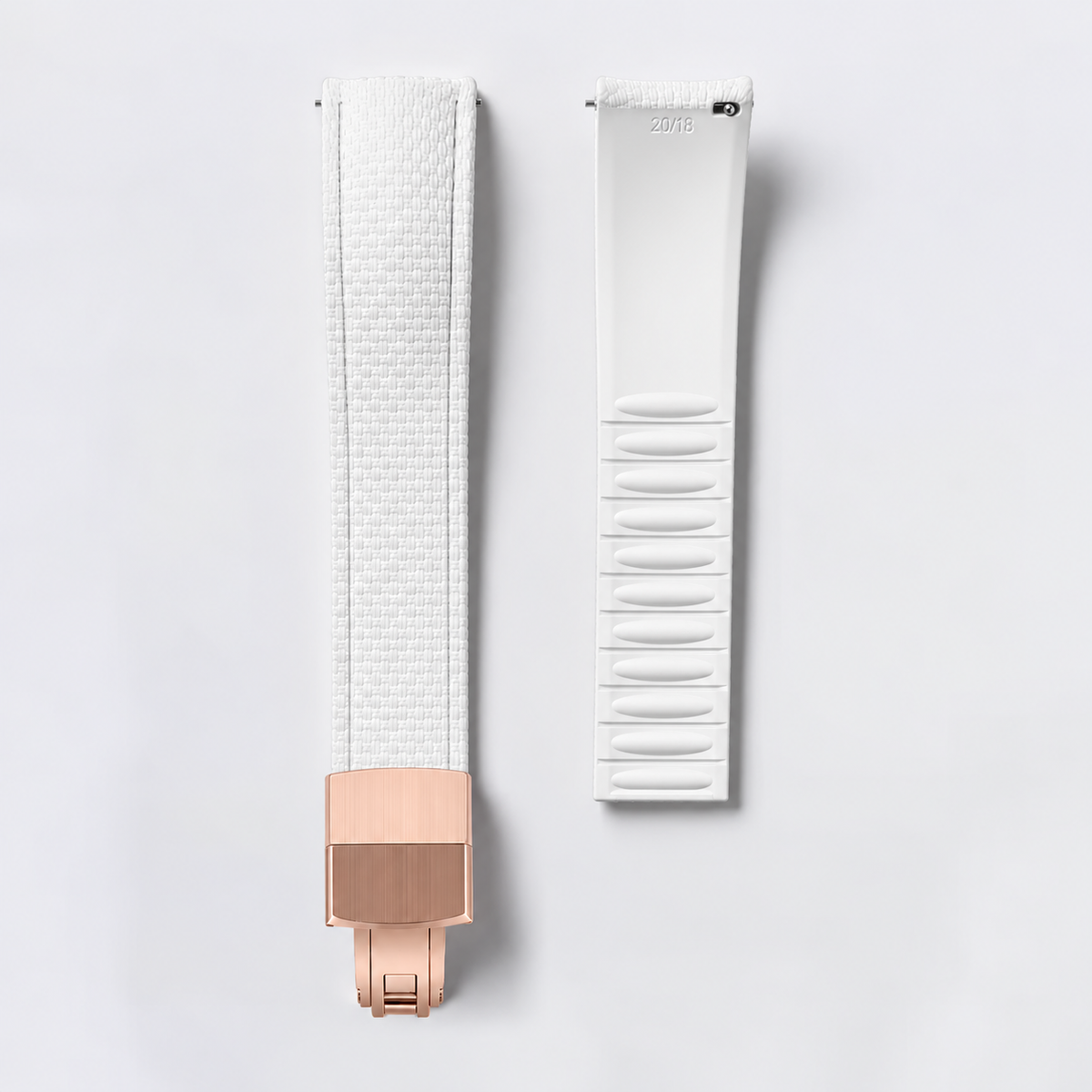CTS FKM Rubber Watch Strap, Quick Release, White