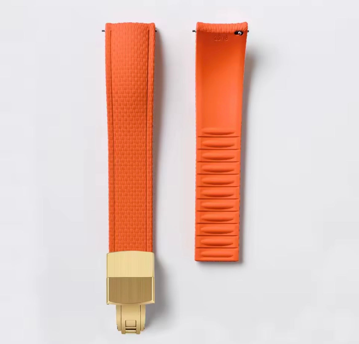 CTS FKM Rubber Watch Strap, Quick Release, Orange