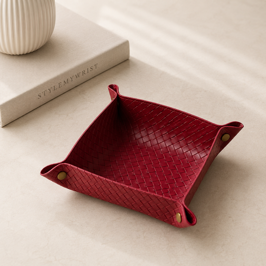 Woven Valet Tray – Premium Catchall Organizer - Multiple colors