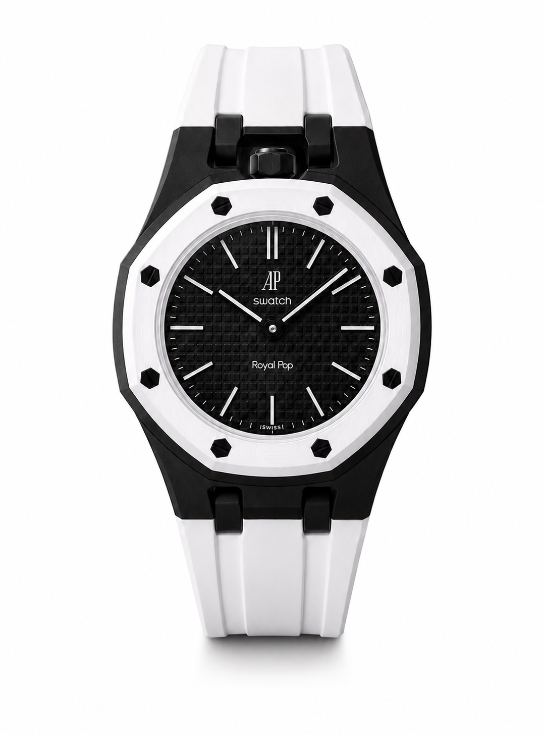 AP x Swatch Royalpop rubber strap & adapter bundle Black/White