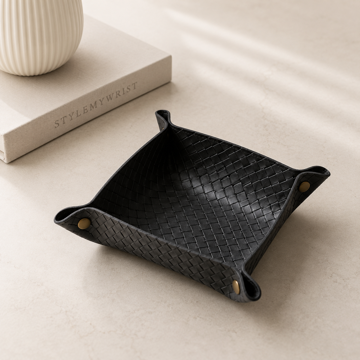Woven Valet Tray – Premium Catchall Organizer - Multiple colors