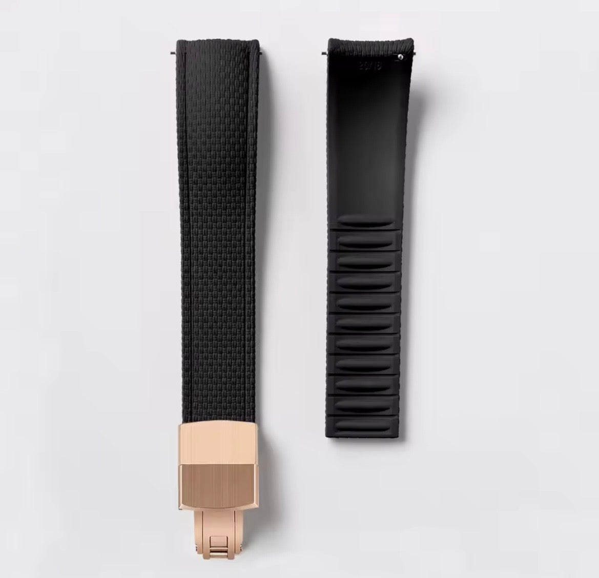 CTS FKM Rubber Watch Strap, Quick Release, Black