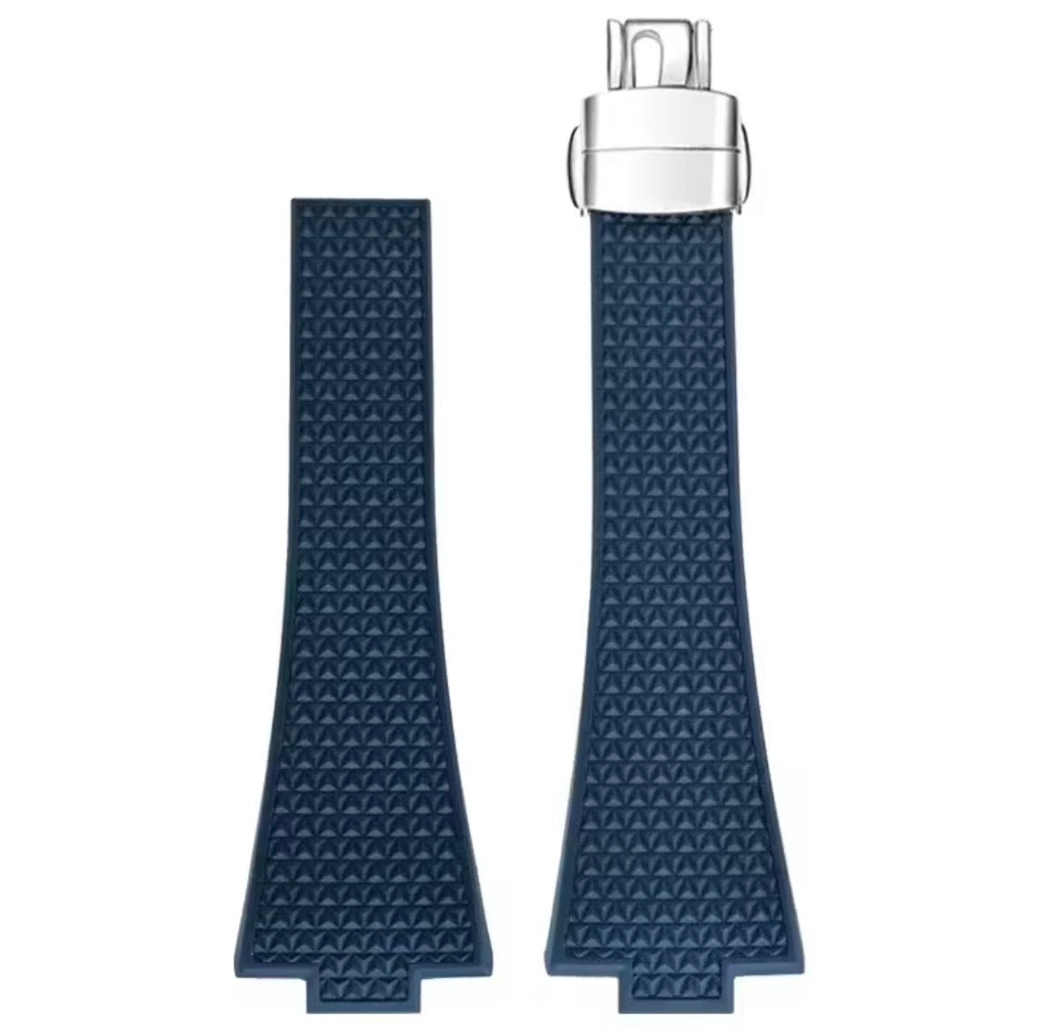 Tissot PRX Textured Rubber Watch Strap with  multiple colors Quick Release Stainless Steel (Silver) - Fits PRX 40mm