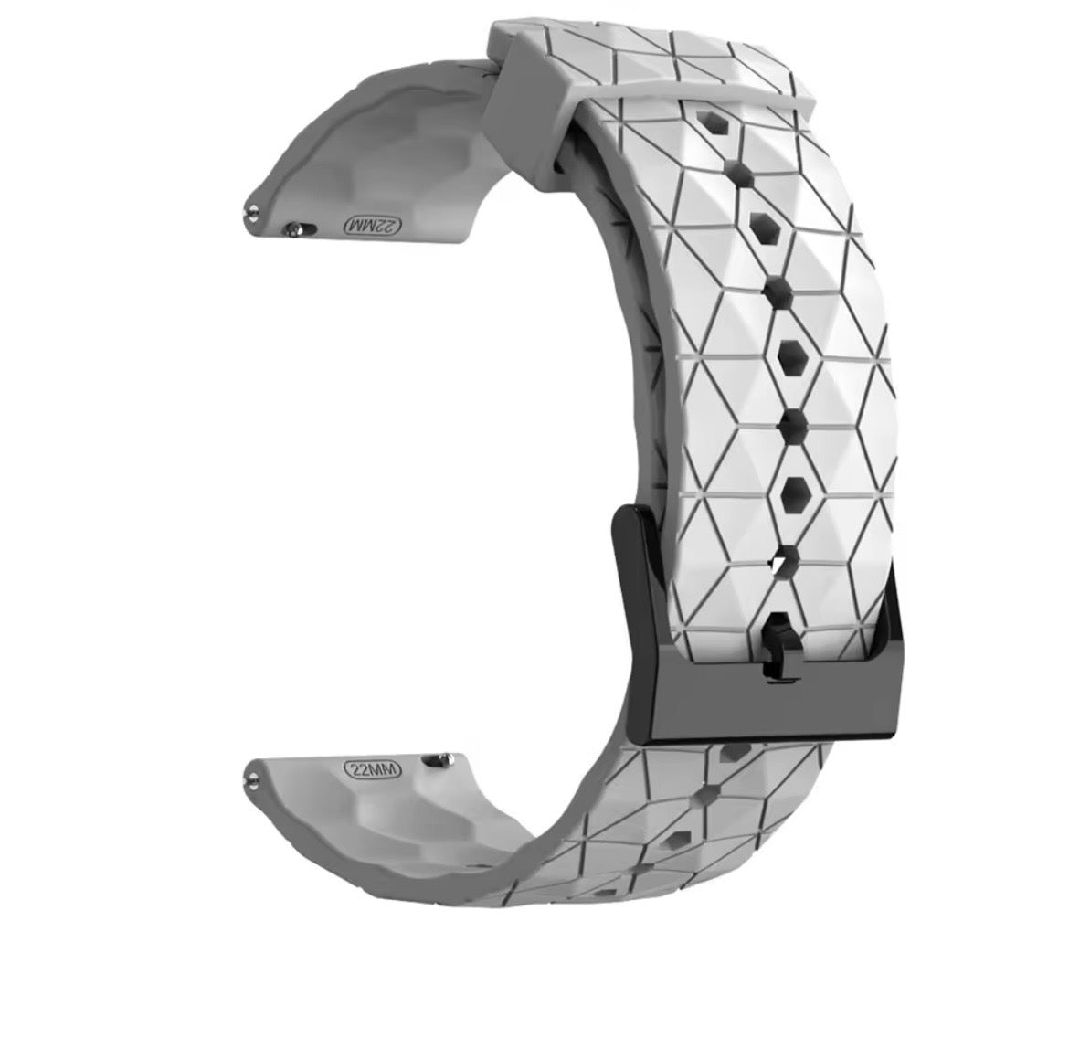 HexGrid Polar Silicone Sport Watch Band for CMF Watch Pro / Pro 2 / 22mm