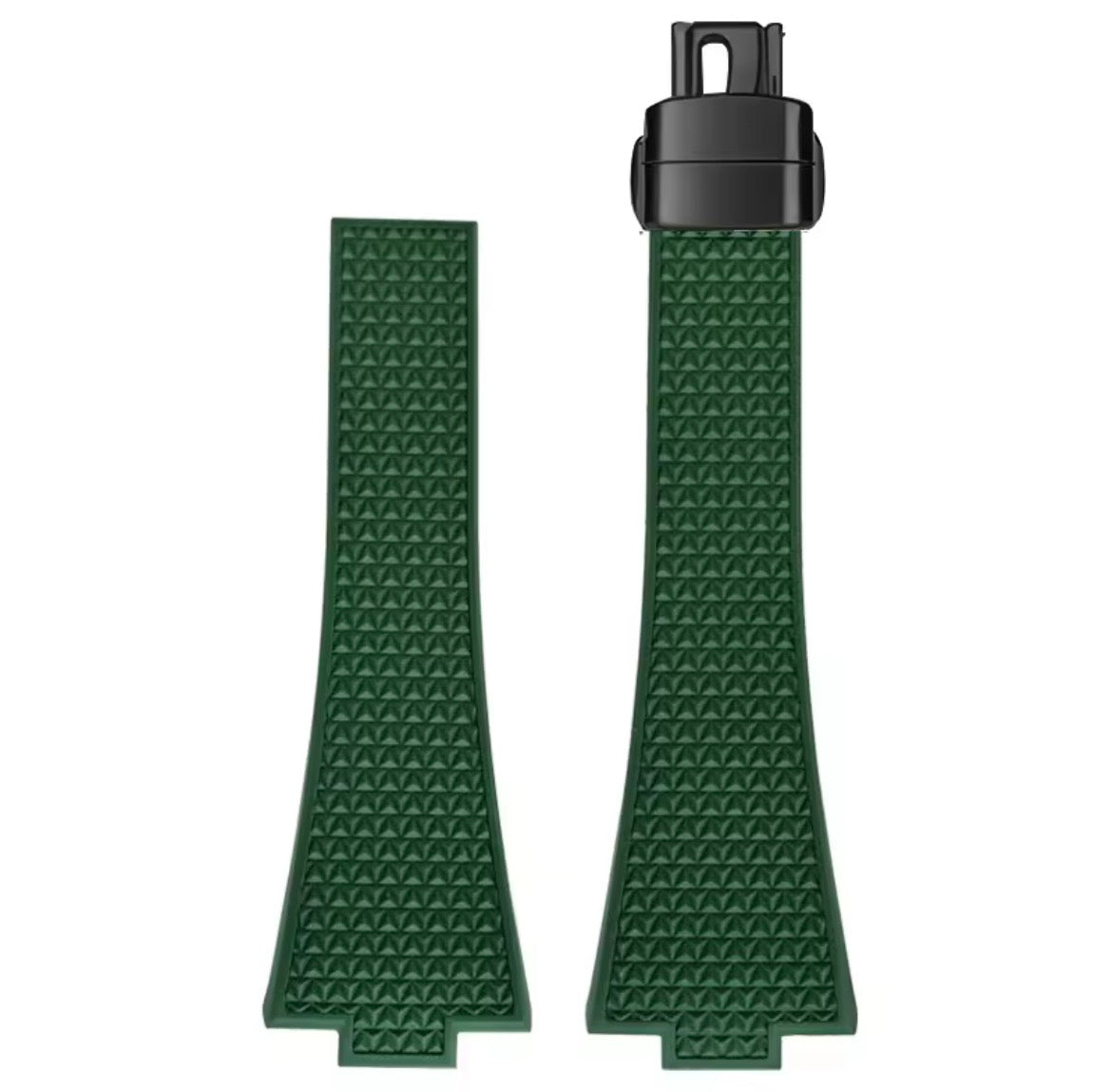 Textured Rubber Watch Strap For Tissot PRX multiple colors with Quick Release Stainless Steel (black) - Fits PRX 40mm