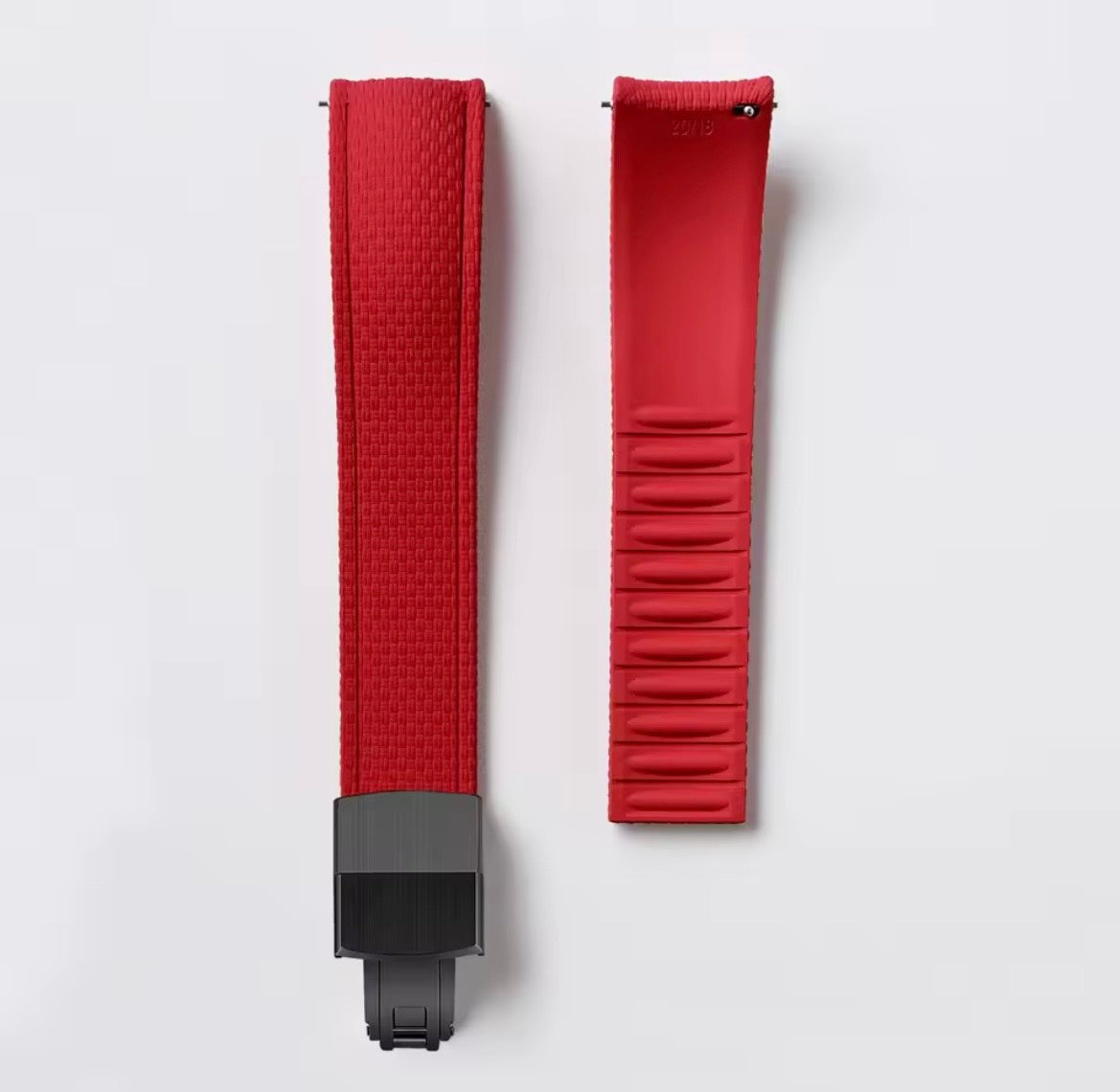CTS FKM Rubber Watch Strap, Quick Release, Red