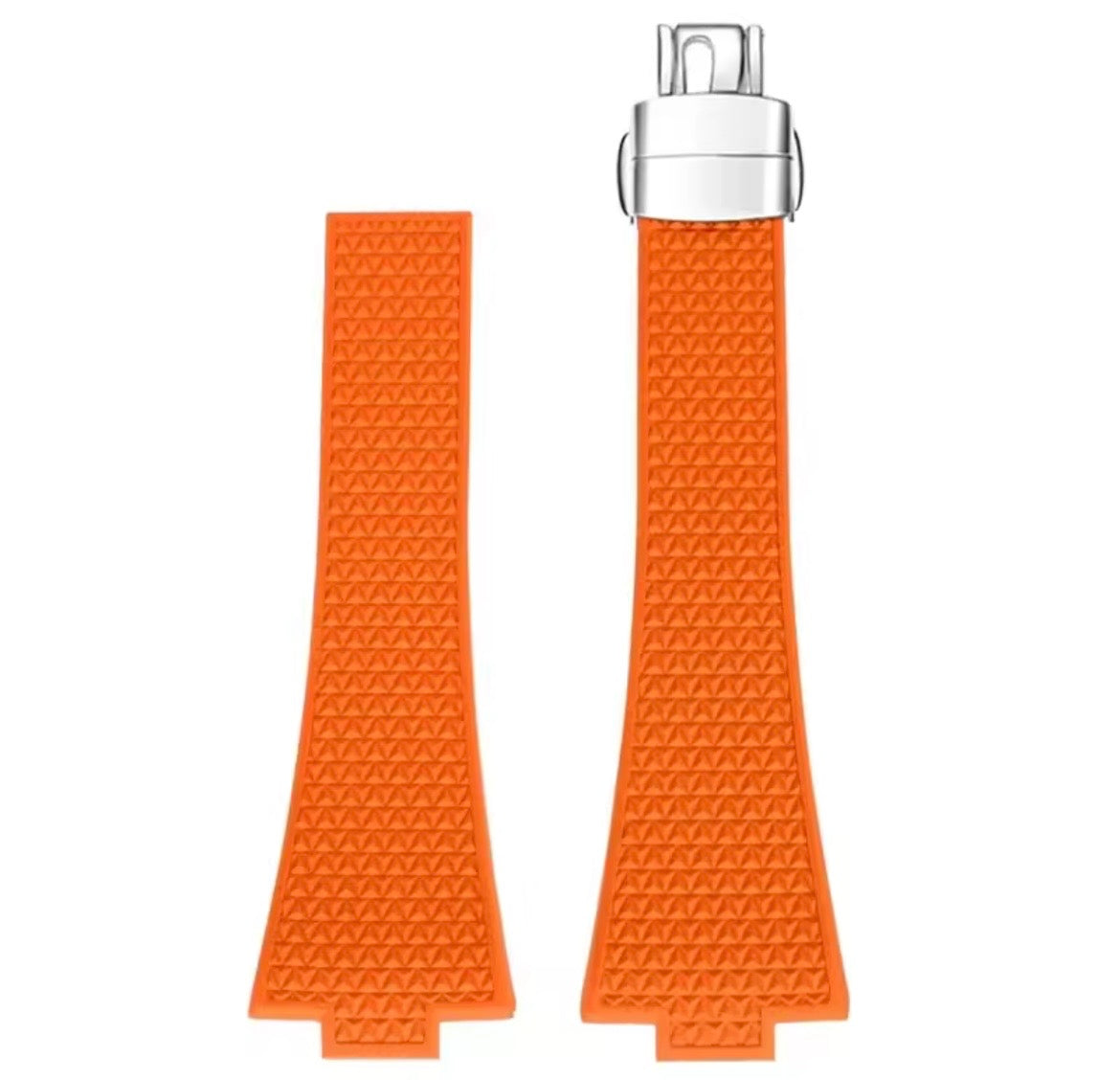 Tissot PRX Textured Rubber Watch Strap with  multiple colors Quick Release Stainless Steel (Silver) - Fits PRX 40mm