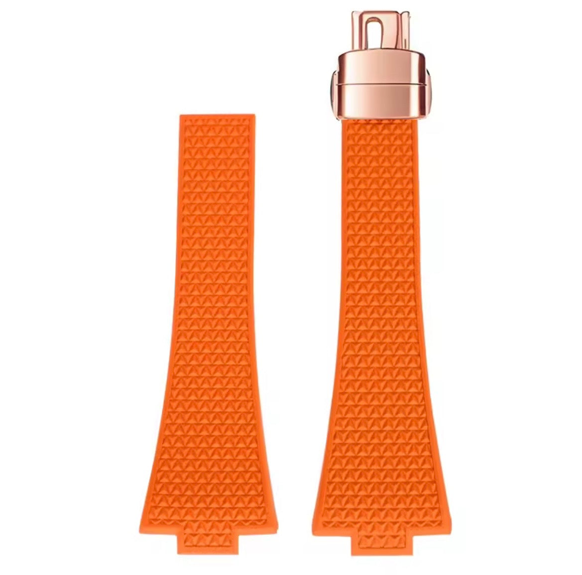 Textured Rubber Watch Strap For Tissot PRX multiple colors with Quick Release Stainless Steel (Rose) - Fits PRX 40mm