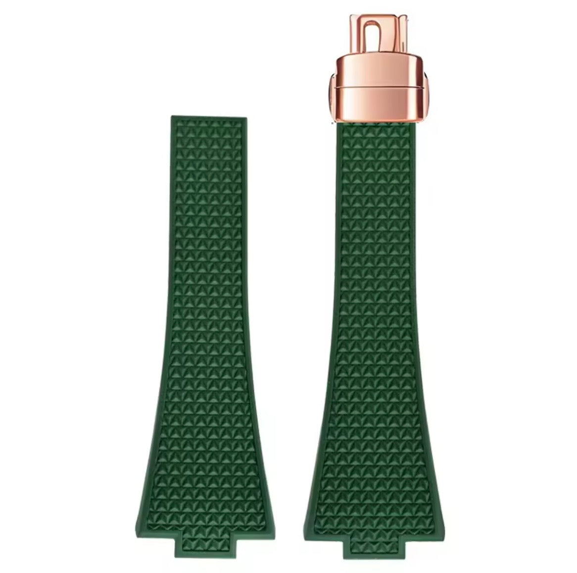 Textured Rubber Watch Strap For Tissot PRX multiple colors with Quick Release Stainless Steel (Rose) - Fits PRX 40mm