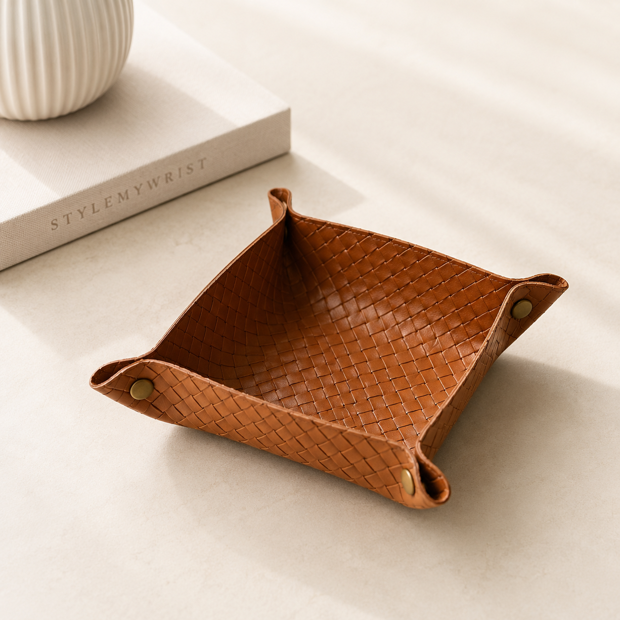 Woven Valet Tray – Premium Catchall Organizer - Multiple colors