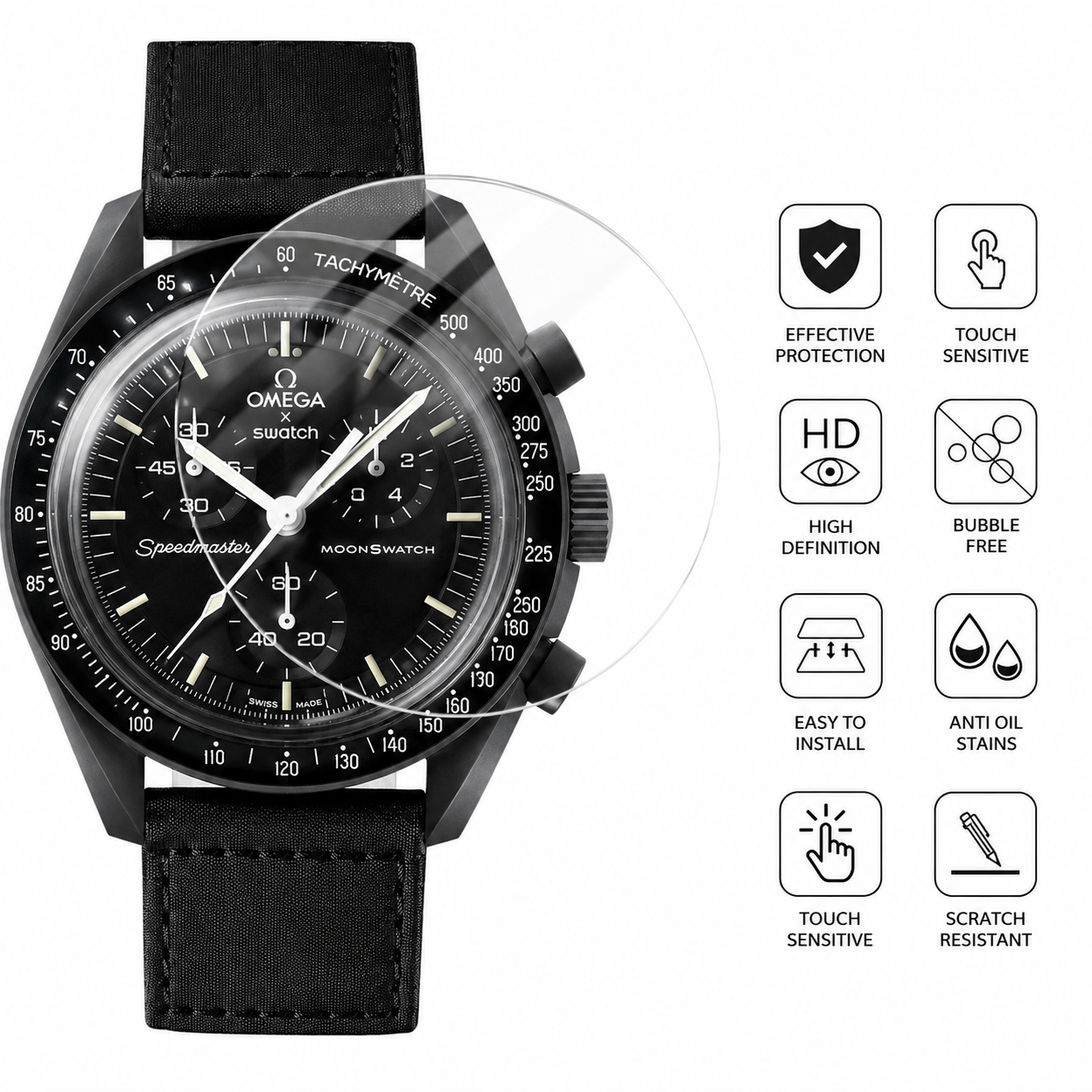 Premium Glass Screen Protector for Omega Moonswatch