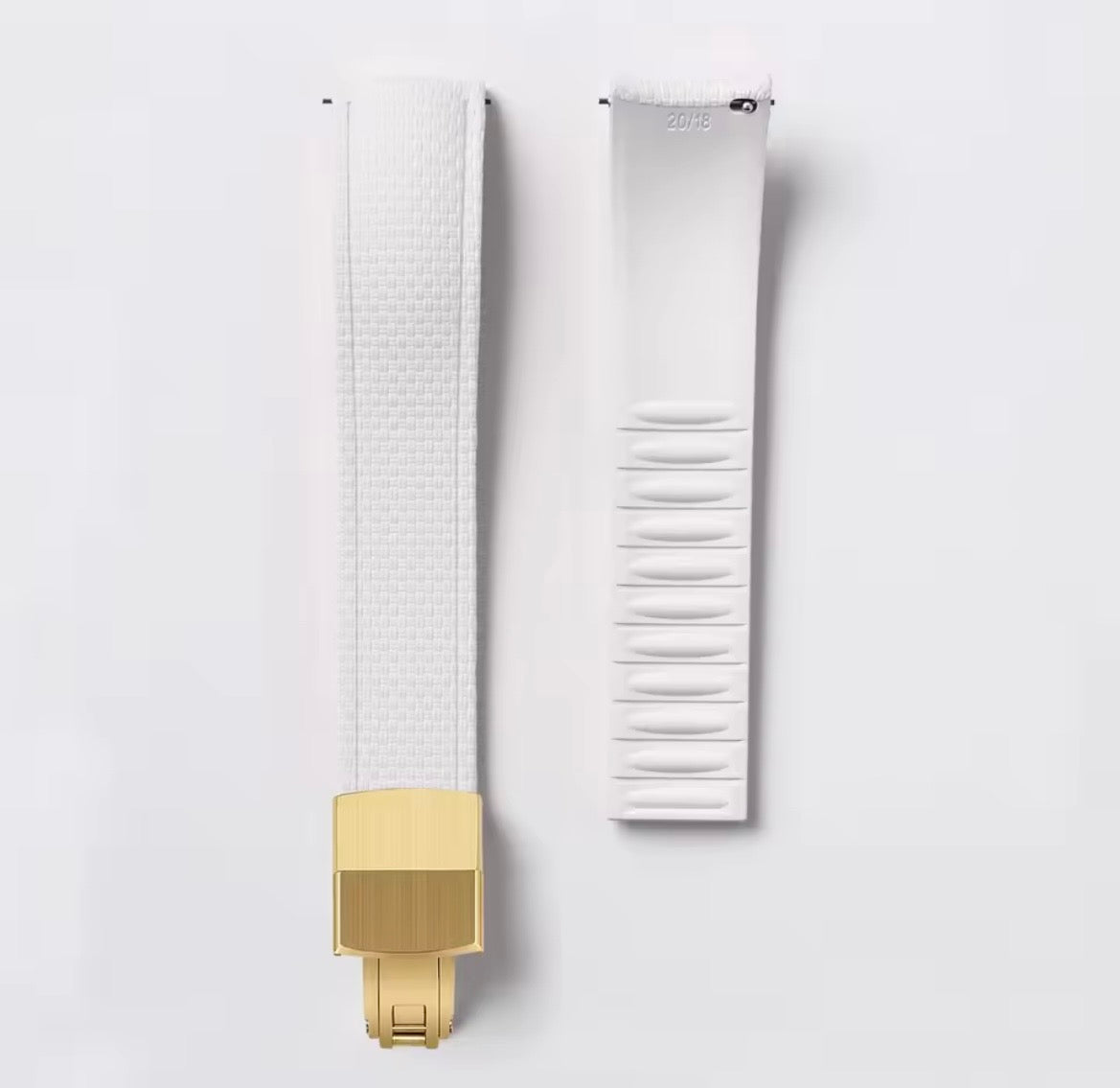 CTS FKM Rubber Watch Strap, Quick Release, White