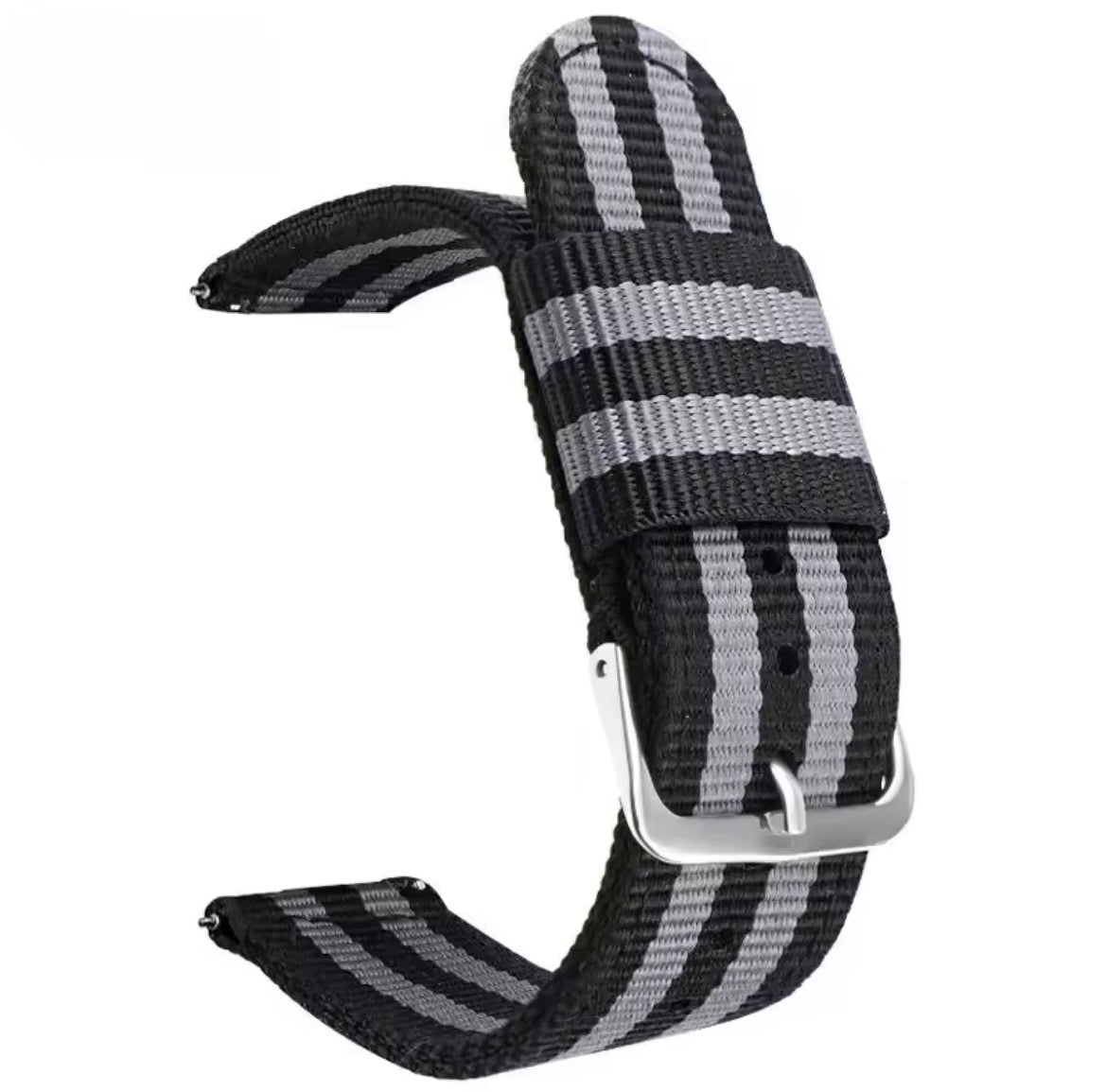 Universal NATO Watch Strap 20mm/22mm – Nylon Watch Band Compatible with Omega Moonswatch, Samsung, Garmin, Huawei, Amazfit & More