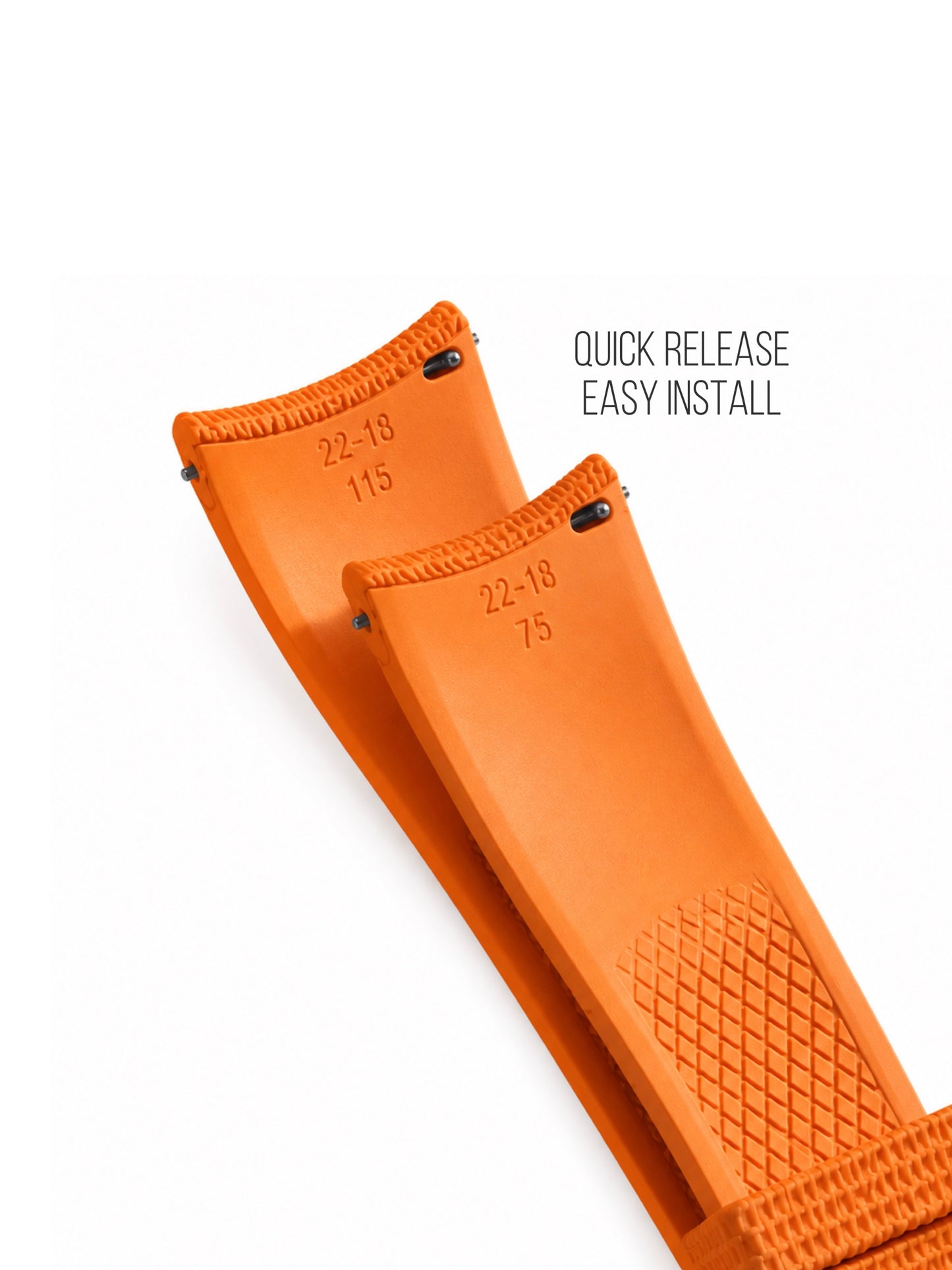 Textured Rubber Quick Release Watch Strap for Omega Seamaster (Several colors)