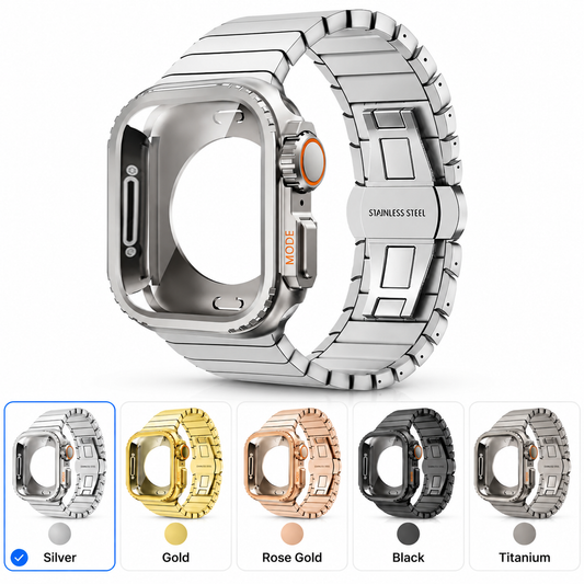 Full Case & Stainless Steel Band for Apple Watch
