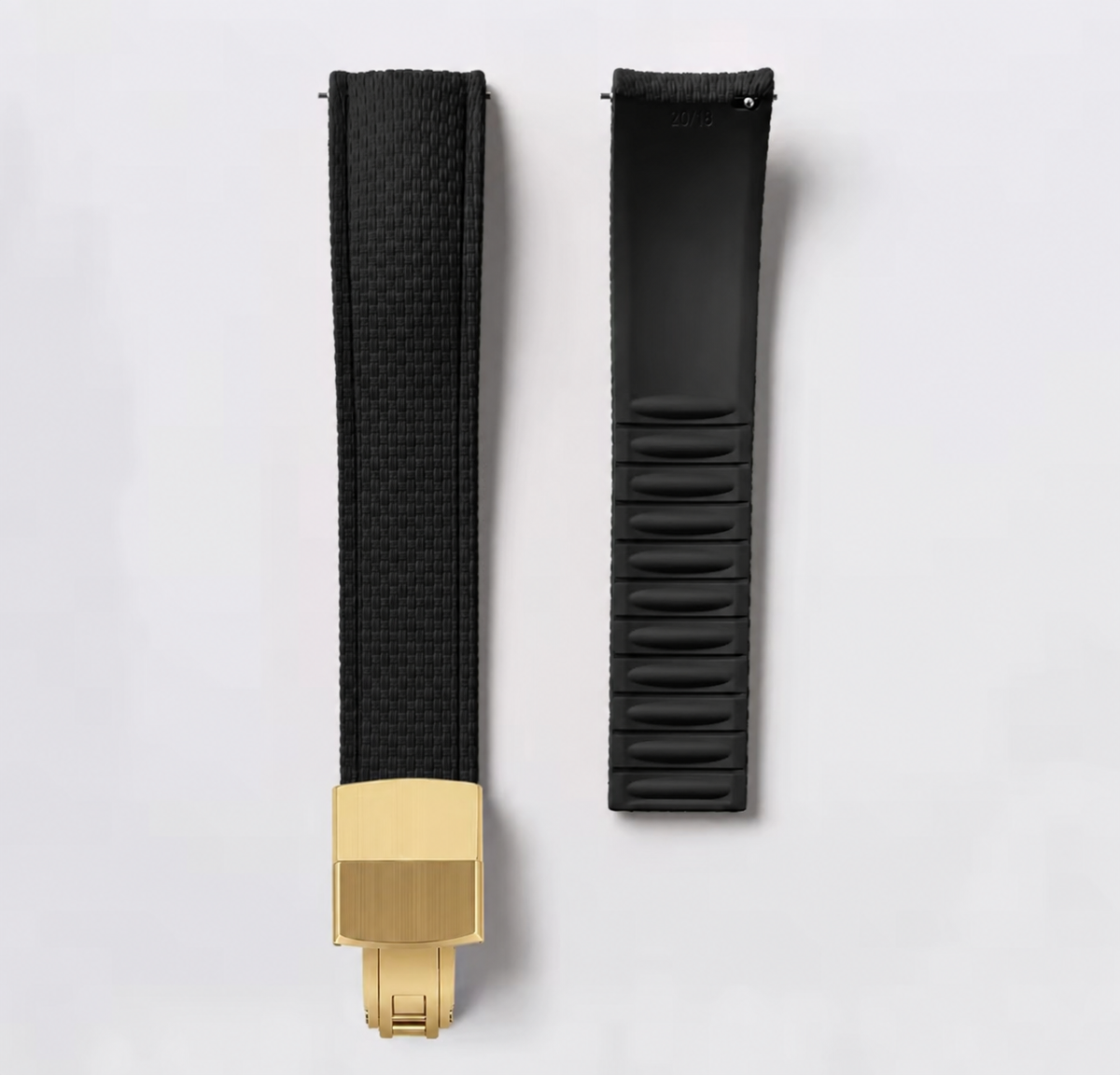 CTS FKM Rubber Watch Strap, Quick Release, Black