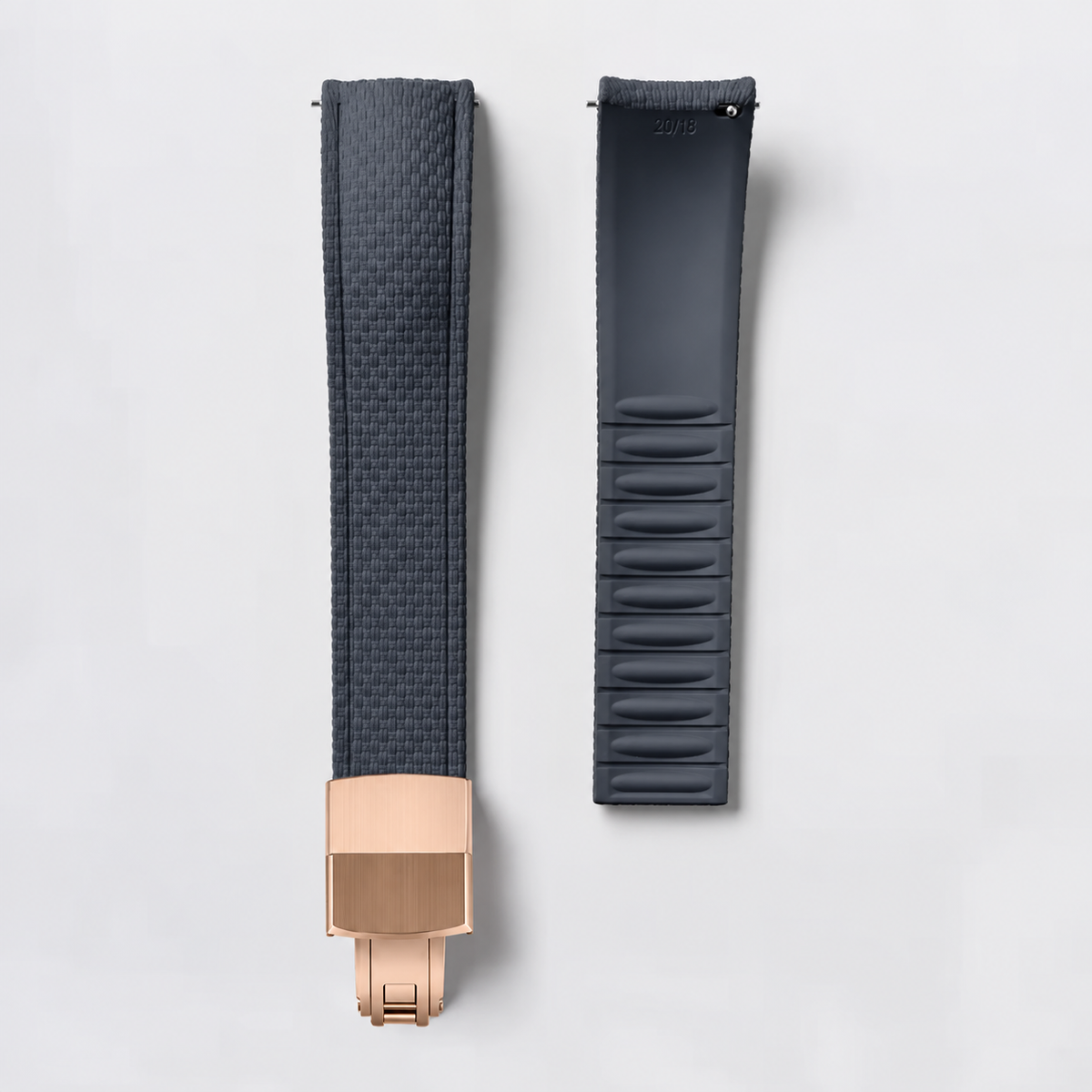CTS FKM Rubber Watch Strap, Quick Release, Grey