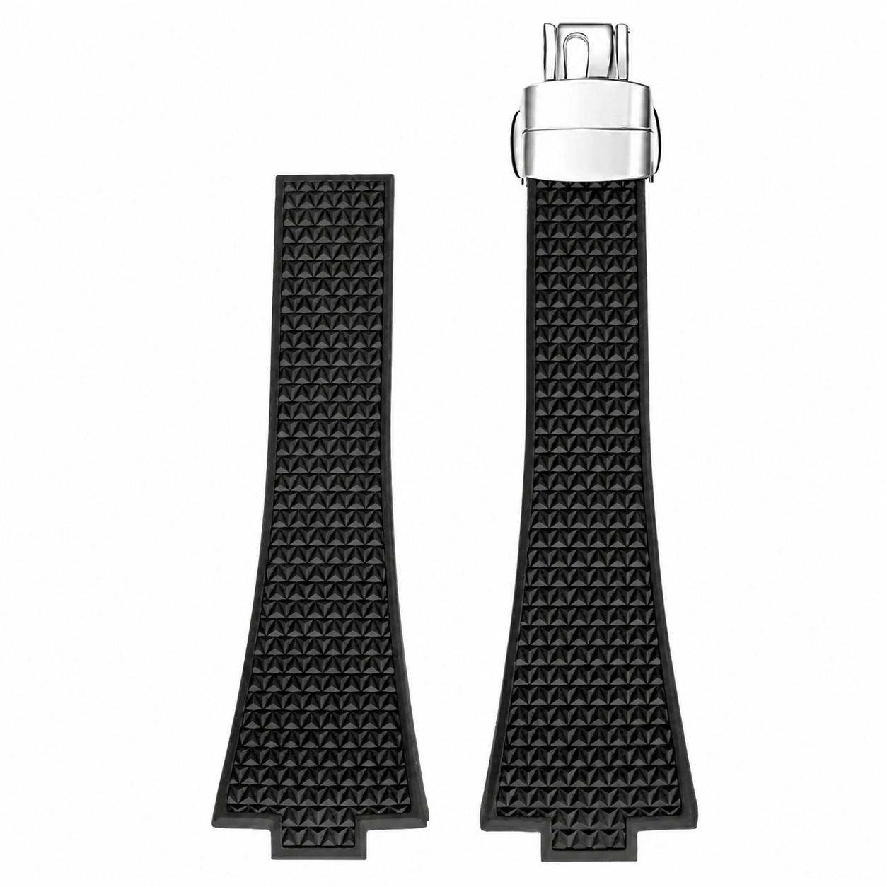 Tissot PRX Textured Rubber Watch Strap with  multiple colors Quick Release Stainless Steel (Silver) - Fits PRX 40mm