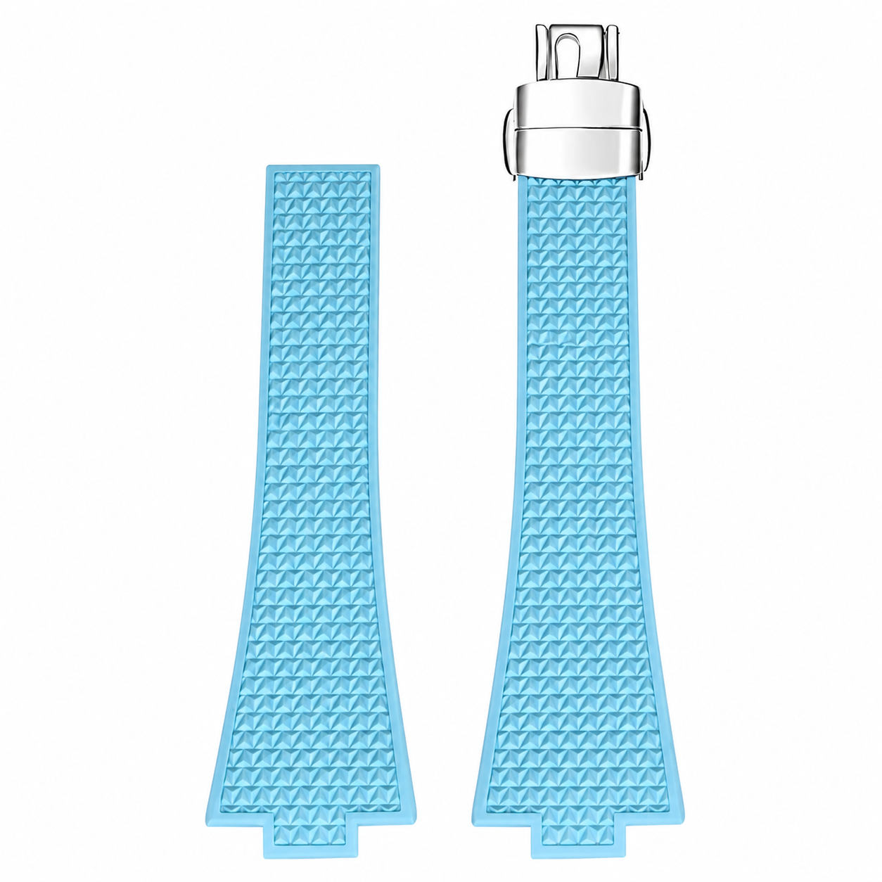 Tissot PRX Textured Rubber Watch Strap with  multiple colors Quick Release Stainless Steel (Silver) - Fits PRX 40mm