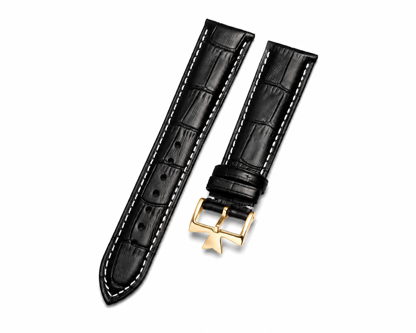 Watch Strap for Vacheron Constantin – Textured Leather Vegan Watch Band (Silver/Gold buckle)
