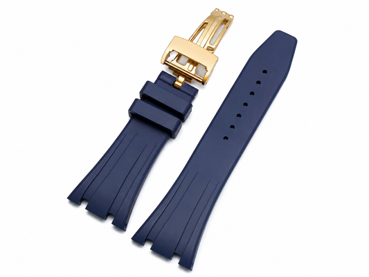 Premium Rubber Watch Strap for Audemars Piguet Royal Oak Offshore Gold Deployant Buckle