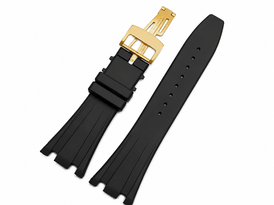 Premium Rubber Watch Strap for Audemars Piguet Royal Oak Offshore Gold Deployant Buckle