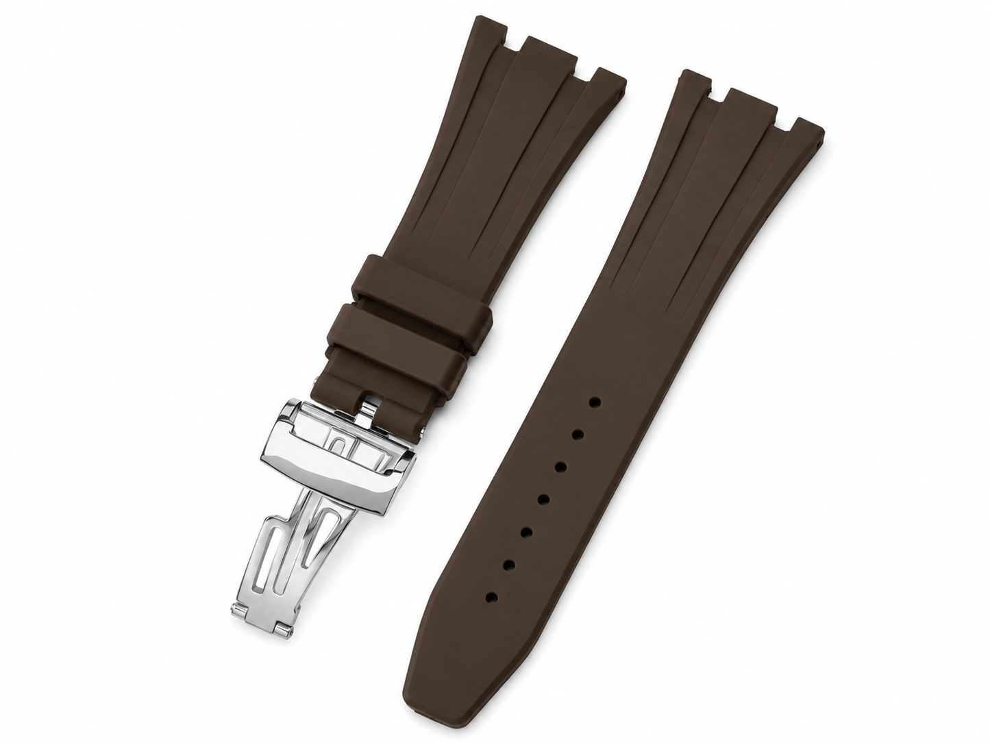 Premium Watch Strap for Audemars Piguet Royal Oak Offshore – Silver Deployant Buckle