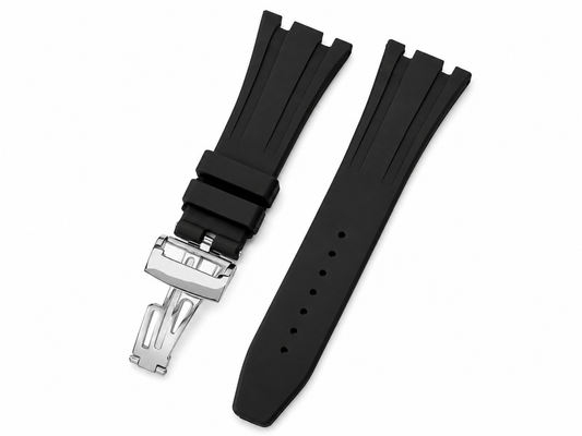 Premium Watch Strap for Audemars Piguet Royal Oak Offshore – Silver Deployant Buckle