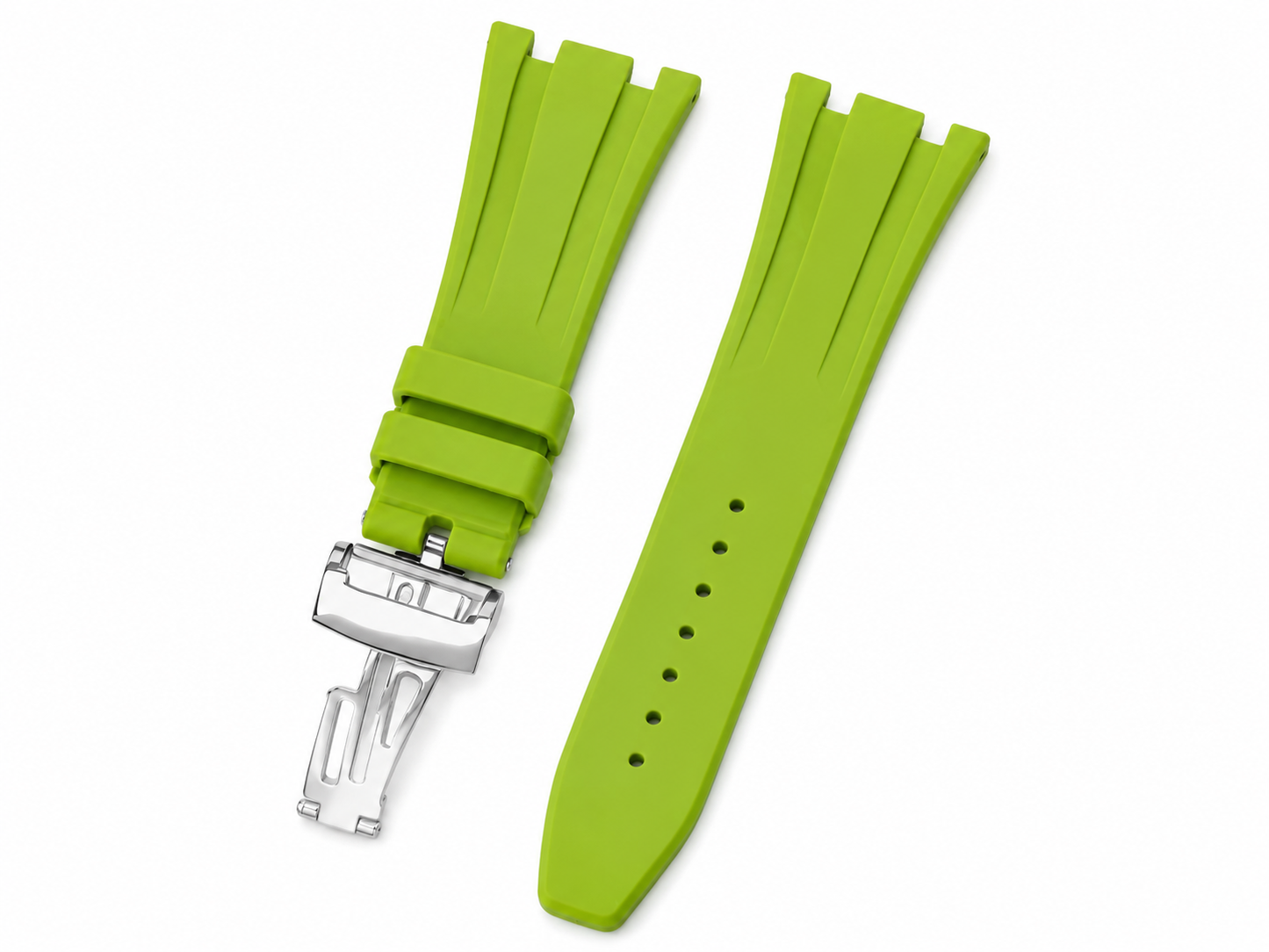 Premium Watch Strap for Audemars Piguet Royal Oak Offshore – Silver Deployant Buckle