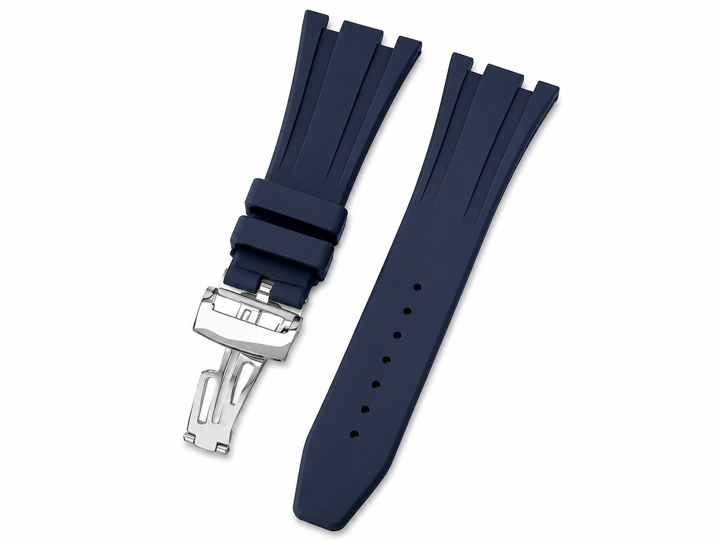 Premium Watch Strap for Audemars Piguet Royal Oak Offshore – Silver Deployant Buckle