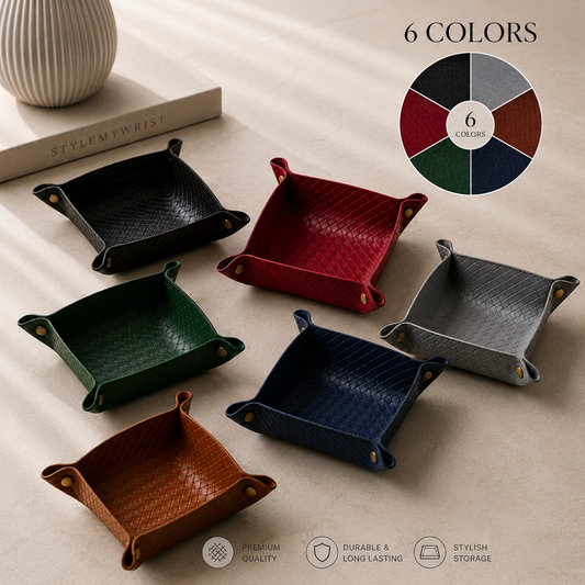Woven Valet Tray – Premium Catchall Organizer - Multiple colors